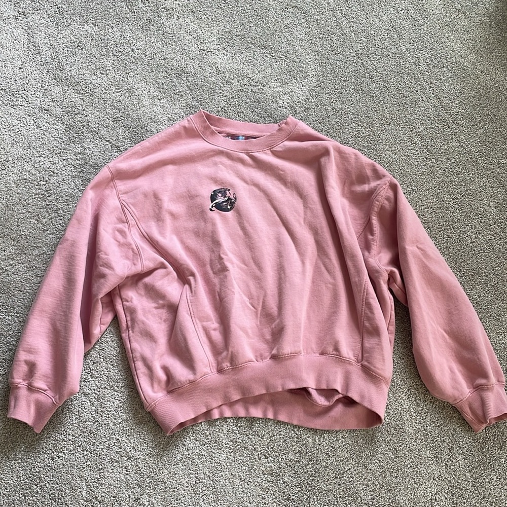Urban Outfitters Pink Crew Neck Sweater Oversized Fit